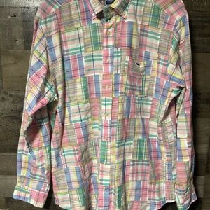 Vineyard Vines Pastel Plaid Button-Down Shirt - Pink, Green, Blue, Yellow